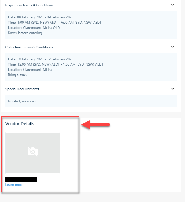 How does my sale catalogue header display information?
